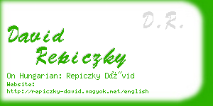 david repiczky business card